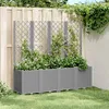 Image de vidaXL Jardinière avec Treillis Lit Surélevé de Jardin Pot de Fleurs Bac à Plantes Boîte de Plantation Patio Terrasse 367872