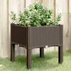 Image de vidaXL Jardinière avec Pieds Lit Surélevé Bac à Fleurs Pot de Plantes Jardin Patio Terrasse Arrière-cour Extérieur 367890
