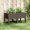 Image de vidaXL Jardinière avec Pieds Lit Surélevé Bac à Fleurs Pot de Plantes Jardin Patio Terrasse Arrière-cour Extérieur 367895