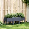 Image de vidaXL Jardinière avec Pieds Bac à Fleurs Pot à Plantes Boîte à Fleurs Jardin Terrasse Patio Extérieur Bleu Gris 367896