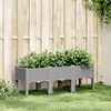 Image de vidaXL Jardinière avec Pieds Lit Surélevé Bac à Fleurs Pot de Plantes Jardin Patio Terrasse Arrière-cour Extérieur Gris 367897