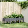 Image de Jardinière avec pieds bleu gris 160x40x42 cm pp