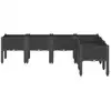 Image de Vidaxl jardinière avec pieds noir 160x120x42 cm pp