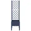 Image de Vidaxl jardinière avec treillis bleu gris 40x40x142 cm pp