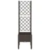 Image de Vidaxl jardinière avec treillis marron 40x40x142 cm pp