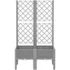 Image de Vidaxl jardinière avec treillis gris clair 80x40x142 cm pp