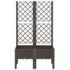 Image de Vidaxl jardinière avec treillis marron 80x40x142 cm pp