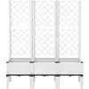 Image de Vidaxl jardinière avec treillis blanc 120x40x142 cm pp