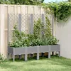 Image de vidaXL Jardinière avec Treillis Lit Surélevé Bac à Fleurs Pot de Plantes Boîte à Fleurs Jardin Patio Terrasse Extérieur 367932