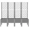 Image de Vidaxl jardinière avec treillis gris clair 160x40x142 cm pp