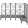 Image de Vidaxl jardinière avec treillis gris clair 200x160x142 cm pp
