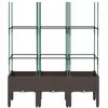Image de Vidaxl jardinière avec treillis marron 120x40x142,5 cm pp
