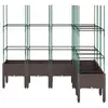 Image de Vidaxl jardinière avec treillis marron 160x120x142,5 cm pp