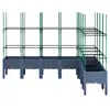 Image de Vidaxl jardinière avec treillis bleu gris 200x160x142,5 cm pp