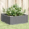 Image de Jardinière Avec Piquets Gris Clair 42,5x42,5x28,5 Cm Pp Vidaxl