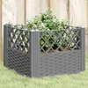 Image de Jardinière Avec Piquets Gris Clair 43,5x43,5x43,5 Cm Pp Vidaxl