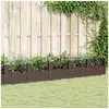 Image de Jardinière avec piquets marron 363,5x43,5x43,5 cm pp