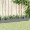 Image de Jardinière avec piquets gris clair 363,5x43,5x43,5 cm pp