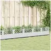 Image de Jardinière avec piquets blanc 363,5x43,5x43,5 cm pp