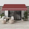 Image de vidaXL Auvent rétractable automatique bordeaux 400x300 cm 3215227