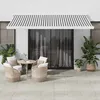 Image de vidaXL Auvent rétractable anthracite et blanc 4x3 m tissu et aluminium auvent auvent de porte auvent de jardin store 3216125