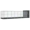 Image de Vidaxl volière avec extension argenté 830x203x216 cm acier