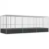 Image de Vidaxl volière avec extension argenté 625x207x212 cm acier