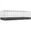 Image de Vidaxl volière avec extension argenté 725x307x212 cm acier