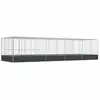 Image de Vidaxl volière avec extension argenté 932x307x212 cm acier
