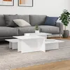 Image de Tables Basses 2 Pcs Blanc Brillant Bois D'ingénierie Vidaxl