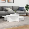 Image de vidaXL Tables basses 2 pcs blanc brillant bois dingénierie 3216155