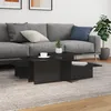 Image de Tables Basses 2 Pcs Noir Brillant Bois D'ingénierie Vidaxl