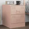 Image de vidaXL Table de chevet rose 345x39x44 cm acier 841621