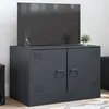 Image de vidaXL Meuble TV anthracite 67x39x44 cm acier banc TV meuble télé meuble multimédia buffet TV meuble hifi centre de 841635
