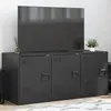 Image de Meuble Tv Noir 99x39x44 Cm Acier Vidaxl