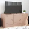 Image de vidaXL Meuble TV rose 99x39x44 cm acier banc TV meuble télé meuble multimédia buffet TV meuble hifi centre de 841644