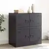 Image de Buffet Noir 67x39x73 Cm Acier Vidaxl