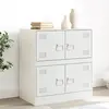 Image de Buffet Blanc 67x39x73 Cm Acier Vidaxl