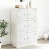 Image de Buffet Blanc 67x39x107 Cm Acier Vidaxl