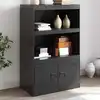 Image de Buffet Noir 67x39x107 Cm Acier Vidaxl