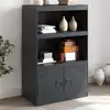 Image de Buffet Anthracite 67x39x107 Cm Acier Vidaxl