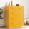 Image de Buffet Jaune Moutarde 67x39x83 Cm Acier Vidaxl