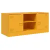 Image de Vidaxl meuble tv jaune moutarde 99x39x44 cm acier