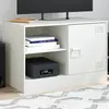Image de Meuble Tv Blanc 67x39x44 Cm Acier Vidaxl