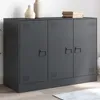 Image de vidaXL Buffet anthracite 99x39x73 cm acier armoire armoire latérale armoire de rangement armoires placard buffet haut 841723