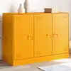 Image de Buffet Jaune Moutarde 99x39x73 Cm Acier Vidaxl