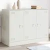 Image de vidaXL Buffet blanc 99x39x73 cm acier 841726