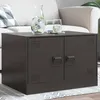 Image de vidaXL Table basse noir 67x50x44 cm acier table dappoint table de salon table à thé bout de canapé table latérale 841727