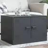 Image de Table Basse Anthracite 67x50x44 Cm Acier Vidaxl