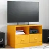 Image de Meuble Tv Jaune Moutarde 67x39x44 Cm Acier Vidaxl